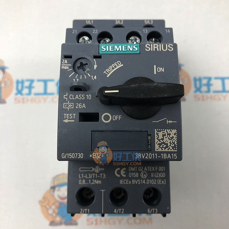西门子3RV2011-1BA15电机1.4-2A保护断 02587658