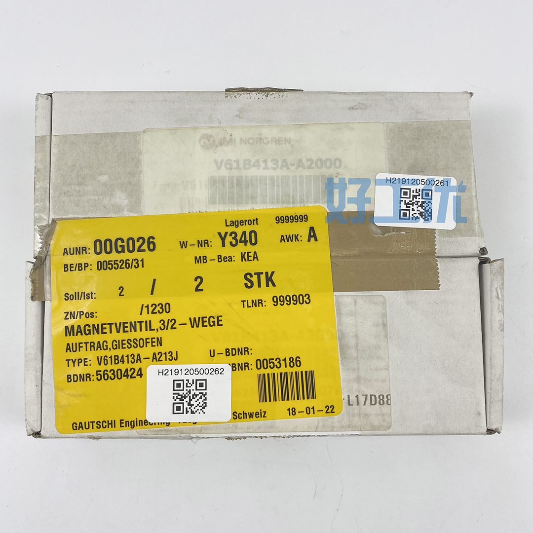 IMI NORGREN诺冠 原装电磁阀V61B413A-A213J 00G027 Y338