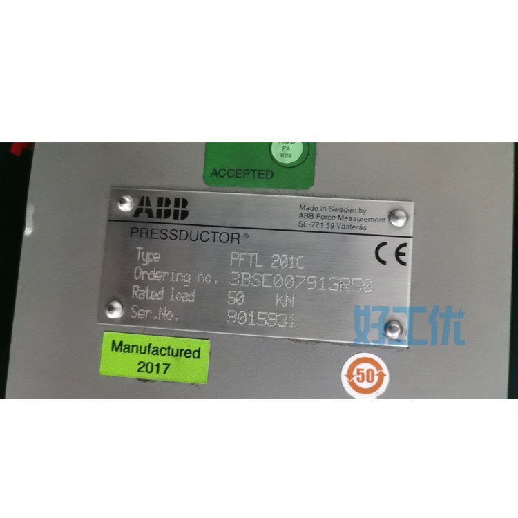 ABB 张力控制器压头 PFTL 201C 50KN 全新 3BSE007913R50